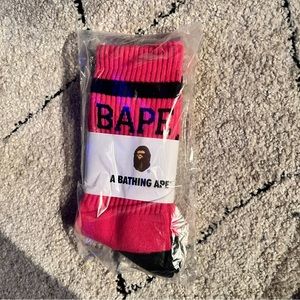 Multiple color ways Bape Crew Socks Embroidered Ape Head Mens Womens Unisex